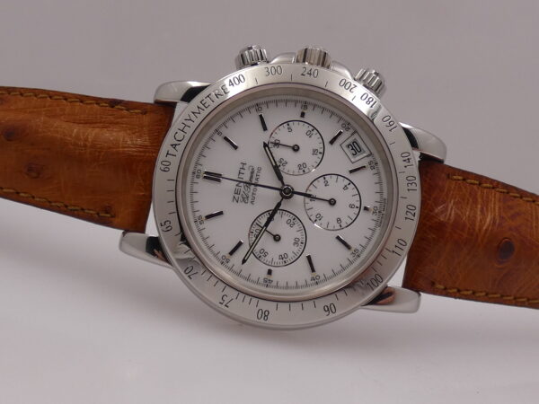Cronografo Zenith El Primero Rainbow Automatico 01.0360.400 White Dial Acciaio ANNI '90s