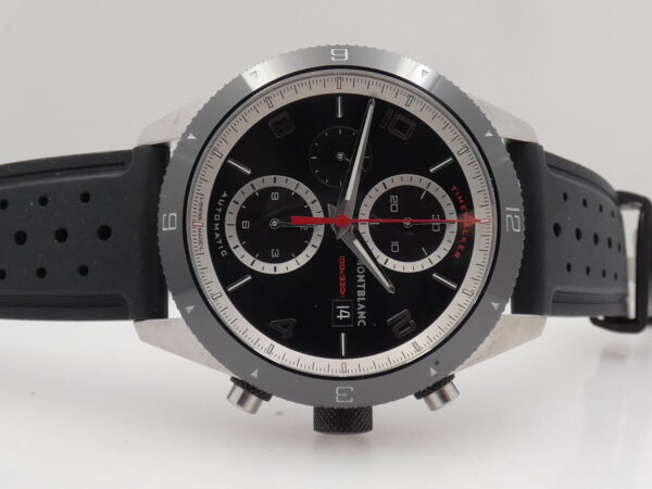 Cronografo Montblanc Timewalker 116096 TOP CONDITION BOX PAPERS & STICKERS Automatico Lunetta Ceramica Acciaio