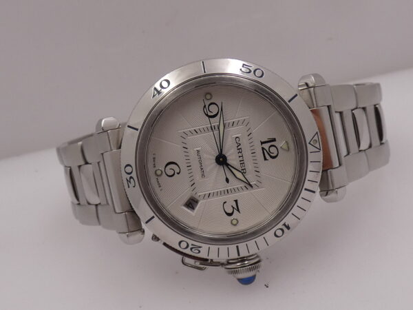 Cartier Pasha de Cartier 2379 38mm Automatic Date Anni 2000's Acciaio Braccialato W31040H3
