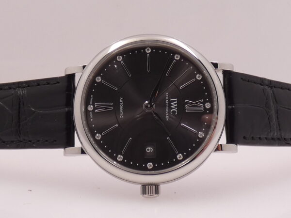 IWC Portofino Automatic 37mm IW4581 DIAMONDS DIAL With PAPERS Anno 2017 SANTONI STRAP Acciaio IW458102