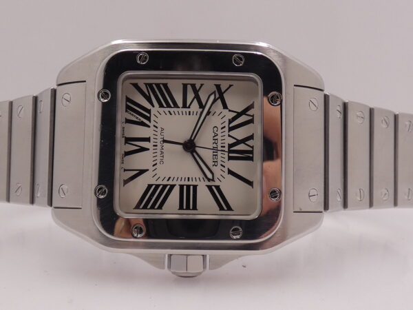 Cartier Santos 100XL BOX&PAPERS Anno 2010 Automatico 2656 Braccialato Acciaio W200737G