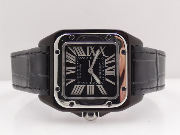 Cartier Santos 100 2878 BOX&PAPERS Anno 2010 Automatico Black PVD & Acciaio W2020008