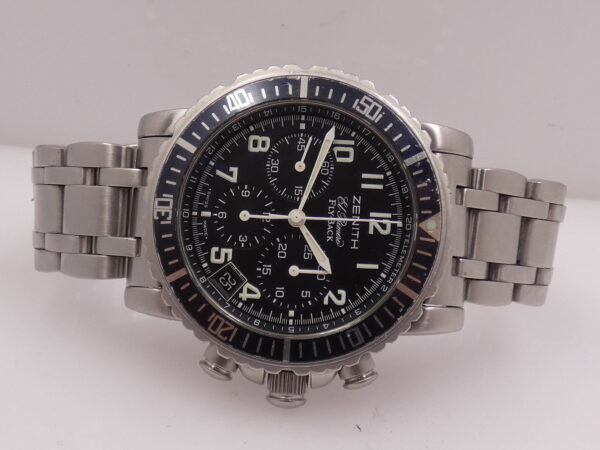 Cronografo Zenith El Primero Rainbow Fly-Back WITH PAPERS Anni 2003 Automatico Acciaio 02.0470.405