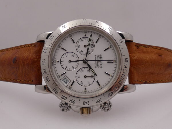 Cronografo Zenith El Primero Rainbow Automatico 01.0360.400 White Dial Acciaio ANNI '90s