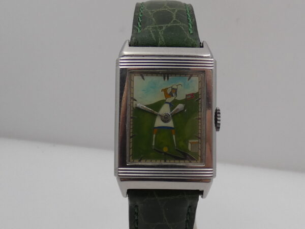 Jaeger-LeCoultre Reverso Smalto Cloisonnè Dial ANNI 40's Manuale Calibro Tavannes 064 Acciaio Vintage