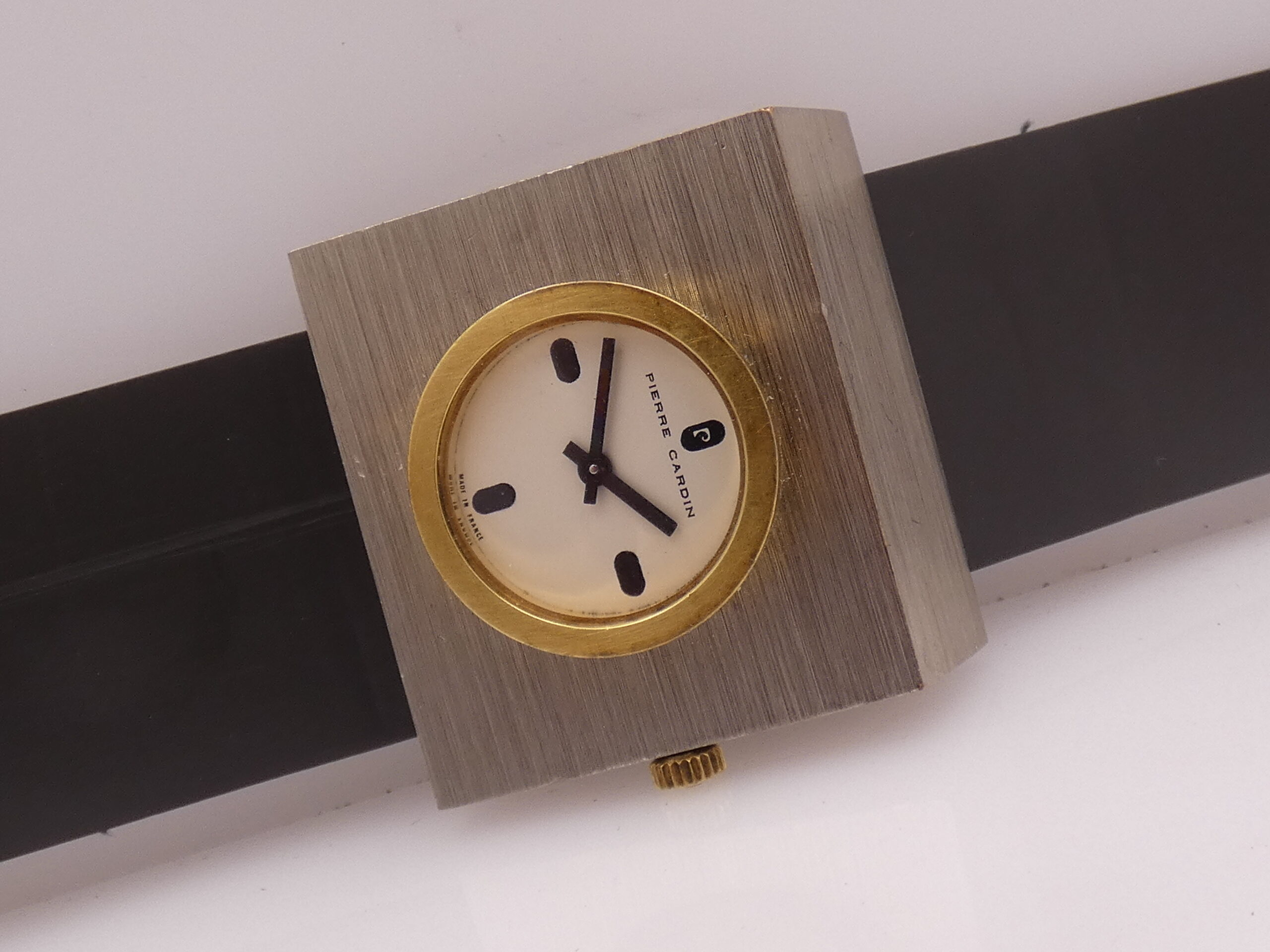 Pierre Cardin Espace PC 11 Jumbo by Jaeger LeColtre 18Kt G.F. Bezel Anni 70's Carica Manuale Vintage - immagine 6