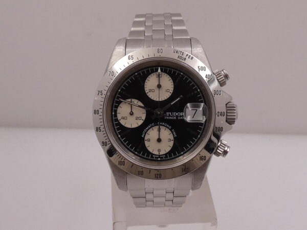 Cronografo Tudor Prince Date 79280P BOX&PAPERS Anno 2003 Automatico Acciaio Braccialato