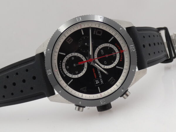 Cronografo Montblanc Timewalker 116096 TOP CONDITION BOX PAPERS & STICKERS Automatico Lunetta Ceramica Acciaio