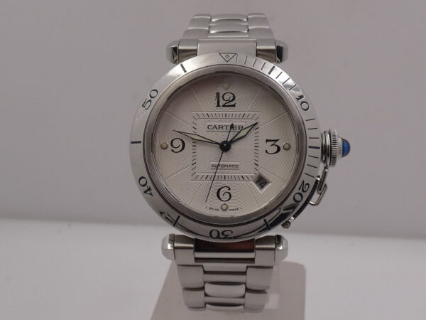 Cartier Pasha de Cartier 2379 38mm Automatic Date Anni 2000's Acciaio Braccialato W31040H3