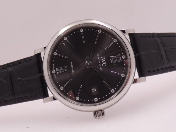 IWC Portofino Automatic 37mm IW4581 DIAMONDS DIAL With PAPERS Anno 2017 SANTONI STRAP Acciaio IW458102