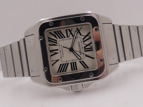 Cartier Santos 100XL BOX&PAPERS Anno 2010 Automatico 2656 Braccialato Acciaio W200737G