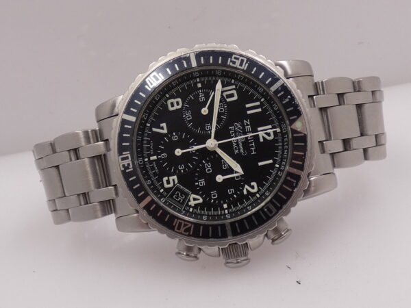 Cronografo Zenith El Primero Rainbow Fly-Back WITH PAPERS Anni 2003 Automatico Acciaio 02.0470.405