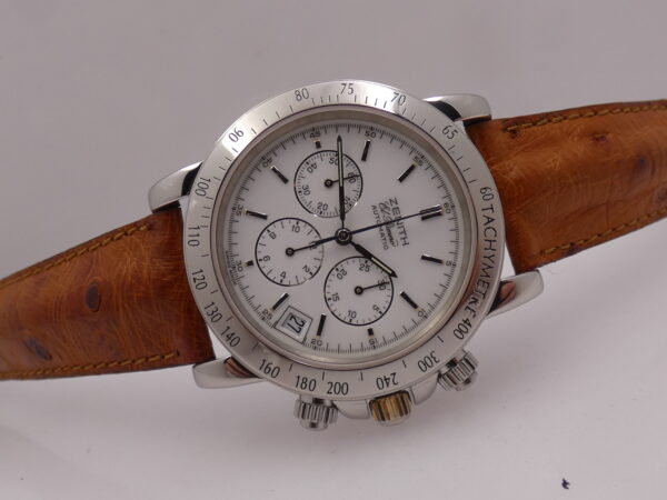 Cronografo Zenith El Primero Rainbow Automatico 01.0360.400 White Dial Acciaio ANNI '90s