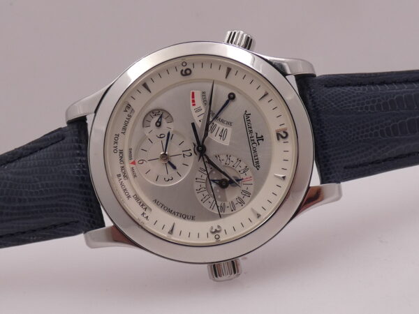 Jaeger-LeCoultre Master Geographic GMT World Timer Power Reserve Q1508420 Rotore in Oro 22kt BOX&PAPERS Anno 2009 Automatico Acciaio 147.8.57.S