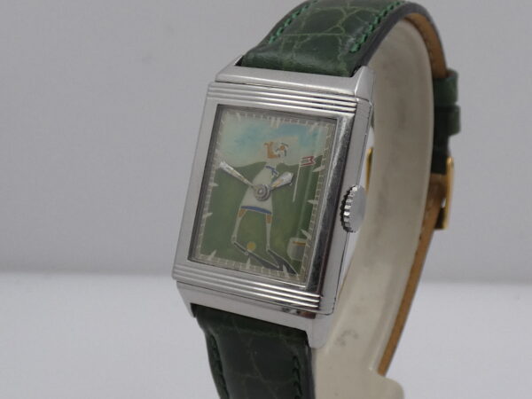 Jaeger-LeCoultre Reverso Smalto Cloisonnè Dial ANNI 40's Manuale Calibro Tavannes 064 Acciaio Vintage
