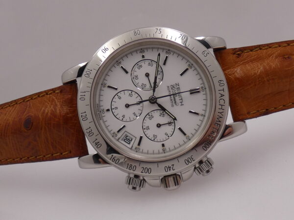 Cronografo Zenith El Primero Rainbow Automatico 01.0360.400 White Dial Acciaio ANNI '90s