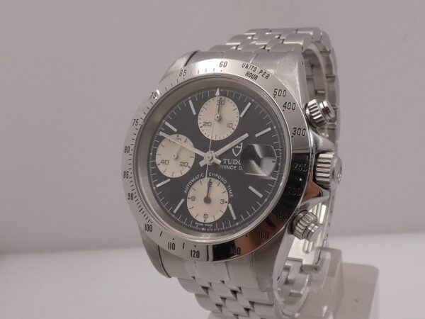 Cronografo Tudor Prince Date 79280P BOX&PAPERS Anno 2003 Automatico Acciaio Braccialato