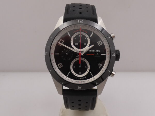 Cronografo Montblanc Timewalker 116096 TOP CONDITION BOX PAPERS & STICKERS Automatico Lunetta Ceramica Acciaio