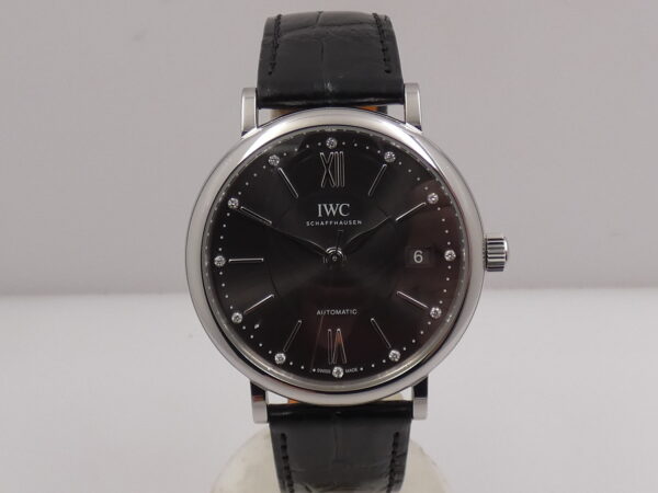 IWC Portofino Automatic 37mm IW4581 DIAMONDS DIAL With PAPERS Anno 2017 SANTONI STRAP Acciaio IW458102