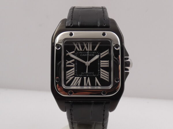 Cartier Santos 100 2878 BOX&PAPERS Anno 2010 Automatico Black PVD & Acciaio W2020008