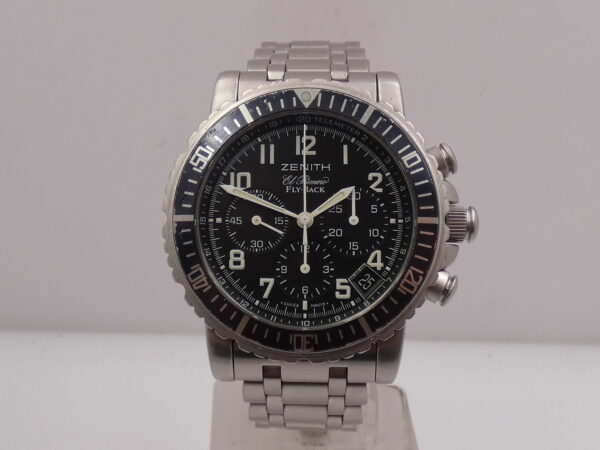 Cronografo Zenith El Primero Rainbow Fly-Back WITH PAPERS Anni 2003 Automatico Acciaio 02.0470.405