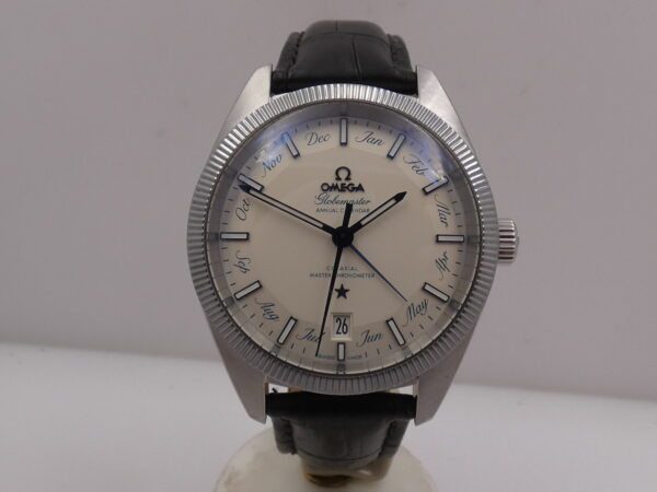 Omega Globemaster Constellation Annual Calendar Cronometro Co-Axial BOX&PAPERS Anno 2011 "Pie Pan" Dial Automatico Acciaio 130.33.41.22.02.001