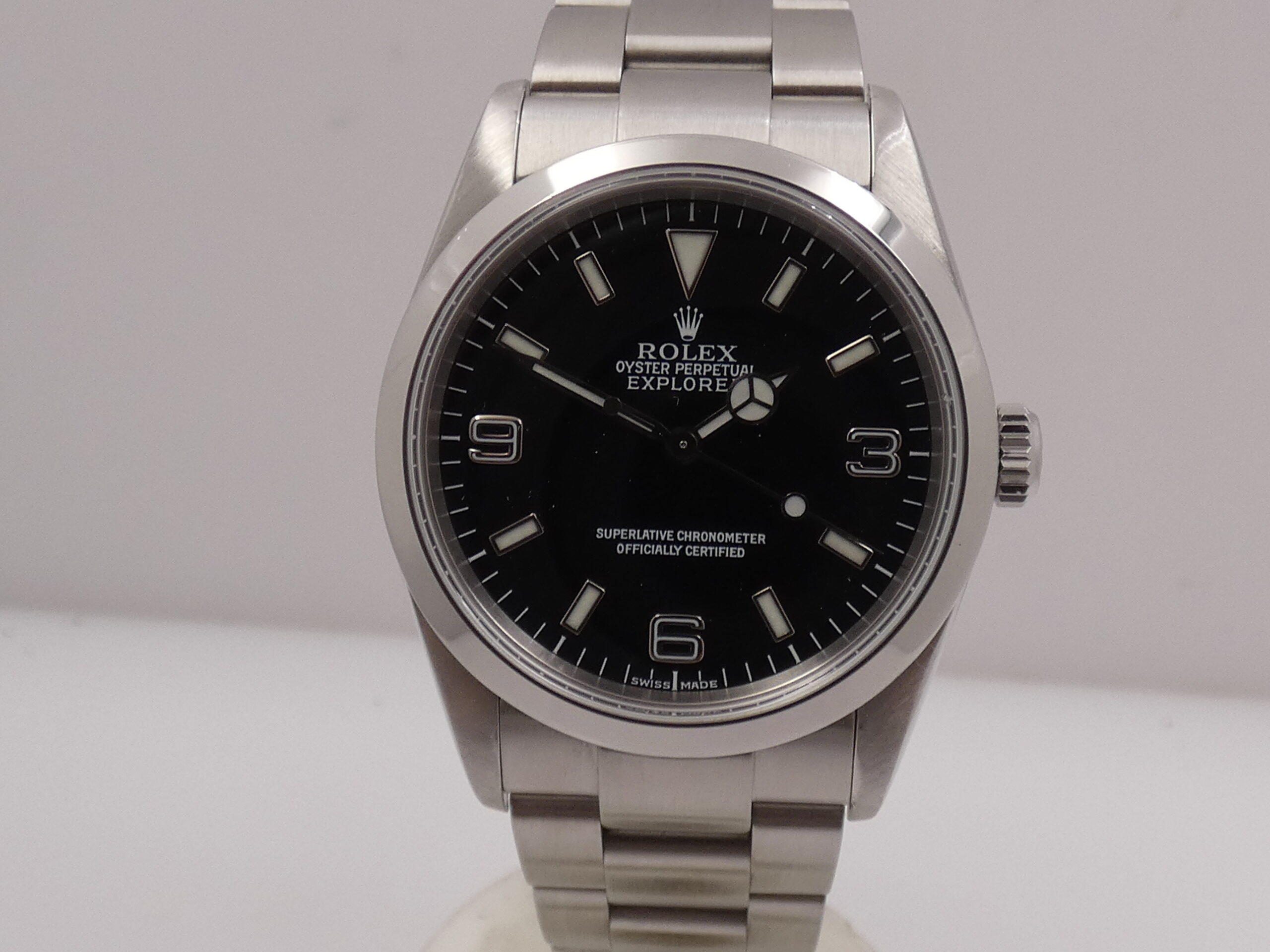 Rolex Explorer I 114270 SEL Anno 2001 NO HOLES With BOX Automatico Braccialato Acciaio - immagine 9