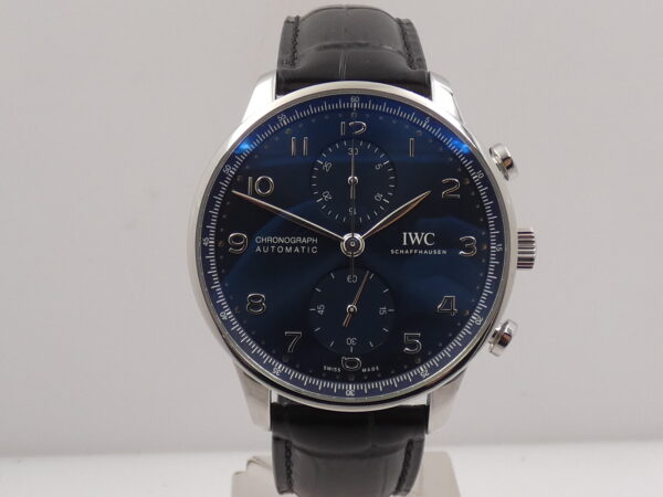 Cronografo IWC Portuguese BLUE DIAL 3716 TOP CONDITION WITH PAPERS Anno 2021 Automatico Acciaio