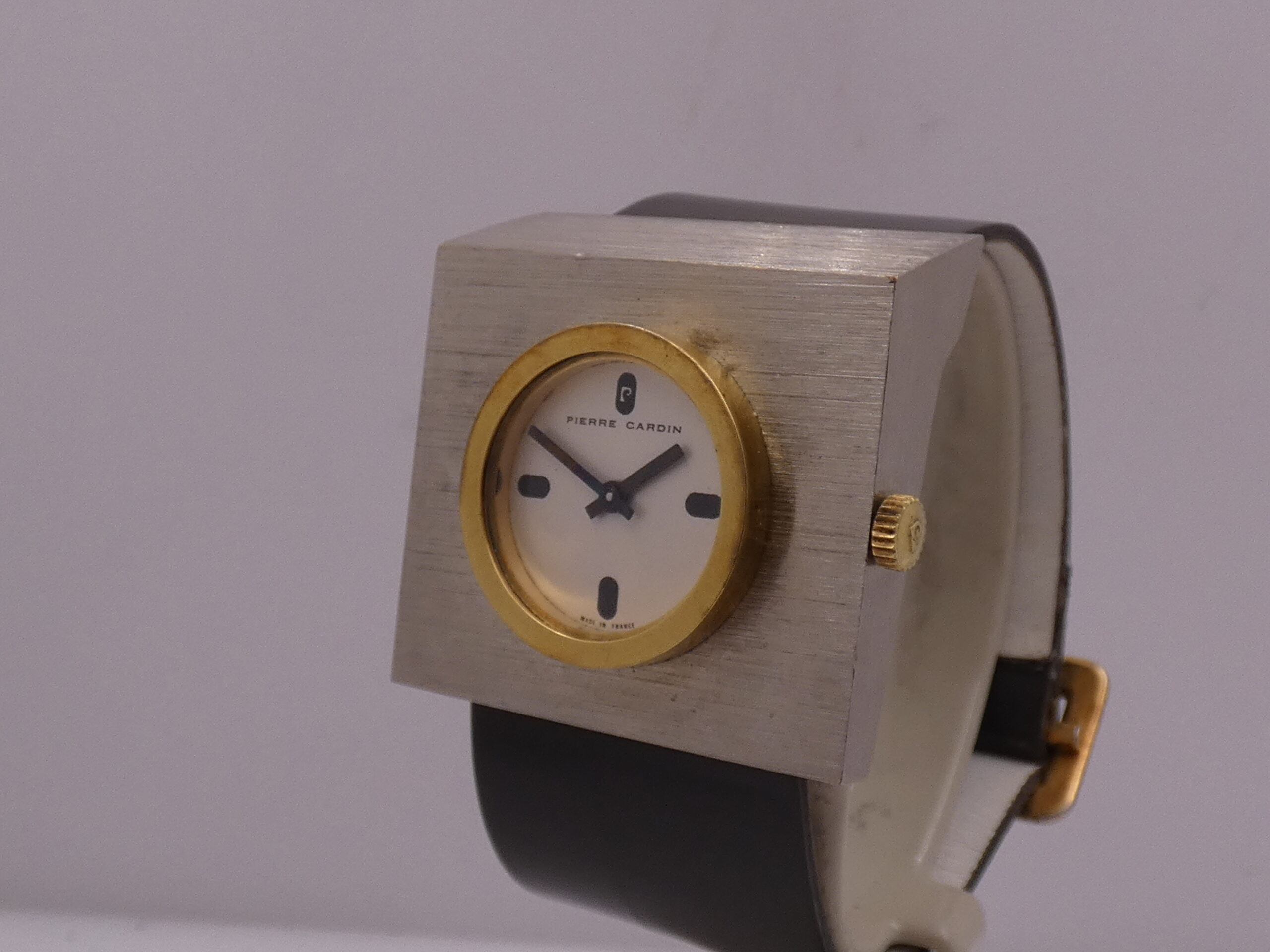 Pierre Cardin Espace PC 11 Jumbo by Jaeger LeColtre 18Kt G.F. Bezel Anni 70's Carica Manuale Vintage - immagine 8