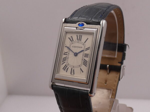 Cartier Tank Basculante 2390 TOP CONDITION BOX&PAPERS Anno 2001 Carica Manuale Calibro Frédéric Piguet Acciaio W1011358