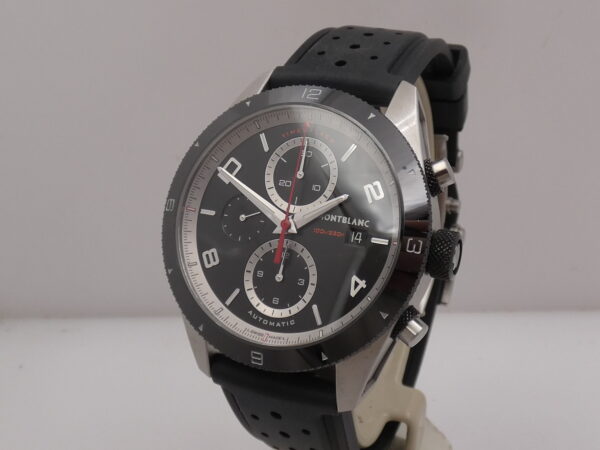 Cronografo Montblanc Timewalker 116096 TOP CONDITION BOX PAPERS & STICKERS Automatico Lunetta Ceramica Acciaio