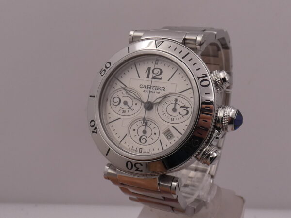 Cronografo Cartier Pasha Seatimer 2995 BOX PAPERS & STICKERS Anno 2011 Automatico Acciaio Braccialato W31089M7