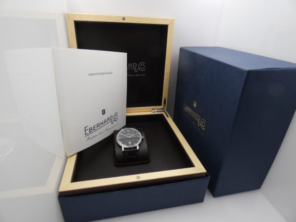 Eberhard & Co. Aliante 21021 BOX&PAPERS Anno 2014 Carica Manuale Acciaio