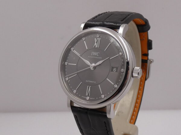 IWC Portofino Automatic 37mm IW4581 DIAMONDS DIAL With PAPERS Anno 2017 SANTONI STRAP Acciaio IW458102