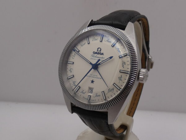 Omega Globemaster Constellation Annual Calendar Cronometro Co-Axial BOX&PAPERS Anno 2011 "Pie Pan" Dial Automatico Acciaio 130.33.41.22.02.001