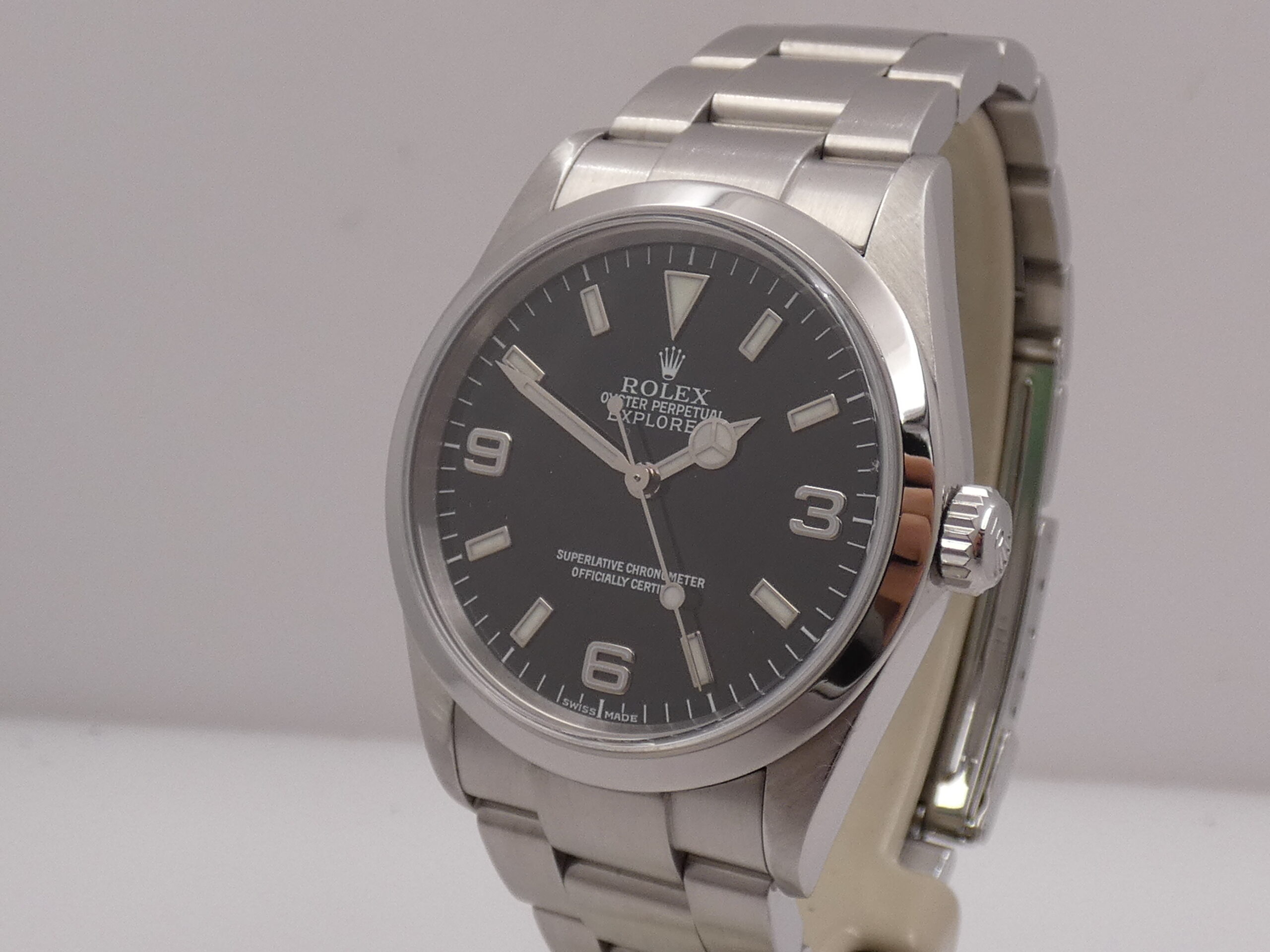 Rolex Explorer I 114270 SEL Anno 2001 NO HOLES With BOX Automatico Braccialato Acciaio - immagine 10