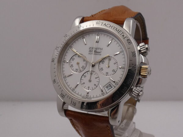 Cronografo Zenith El Primero Rainbow Automatico 01.0360.400 White Dial Acciaio ANNI '90s