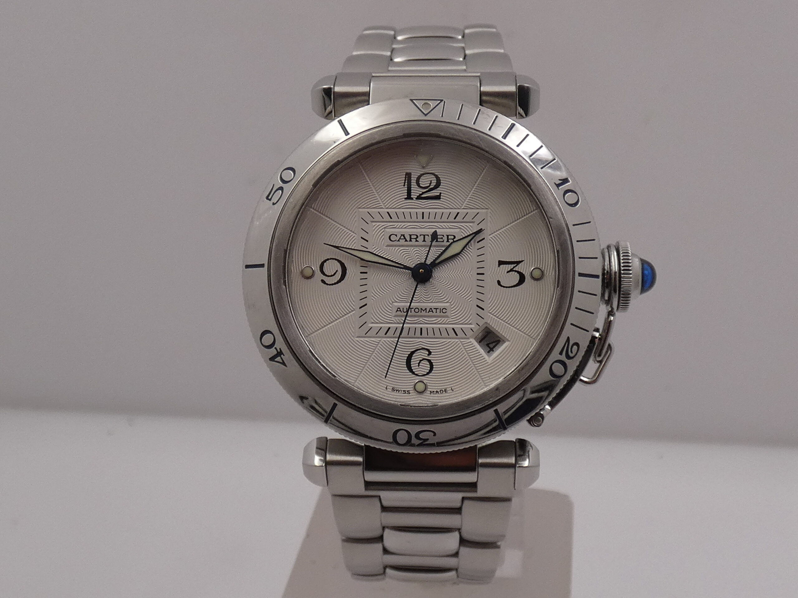 Cartier Pasha de Cartier 2379 38mm Automatic Date Anni 2000's Acciaio Braccialato W31040H3 - immagine 9