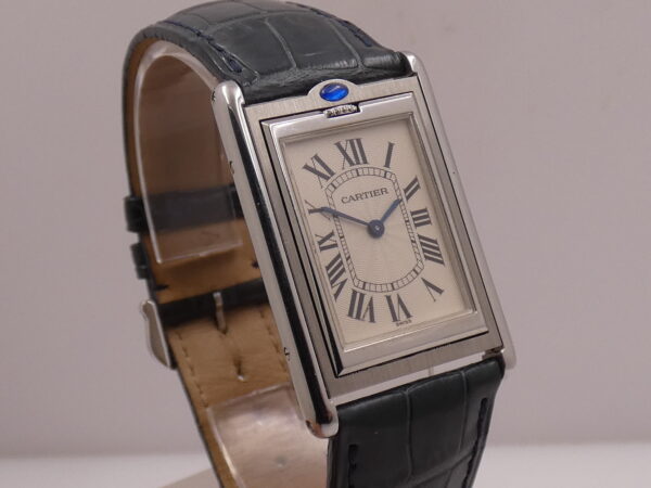 Cartier Tank Basculante 2390 TOP CONDITION BOX&PAPERS Anno 2001 Carica Manuale Calibro Frédéric Piguet Acciaio W1011358