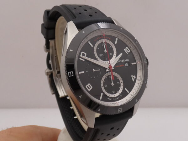 Cronografo Montblanc Timewalker 116096 TOP CONDITION BOX PAPERS & STICKERS Automatico Lunetta Ceramica Acciaio