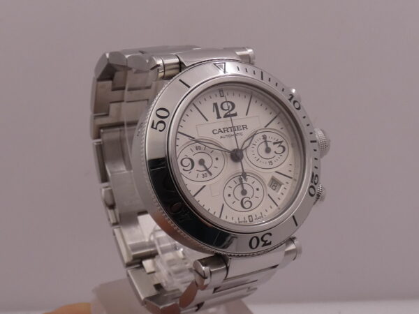Cronografo Cartier Pasha Seatimer 2995 BOX PAPERS & STICKERS Anno 2011 Automatico Acciaio Braccialato W31089M7