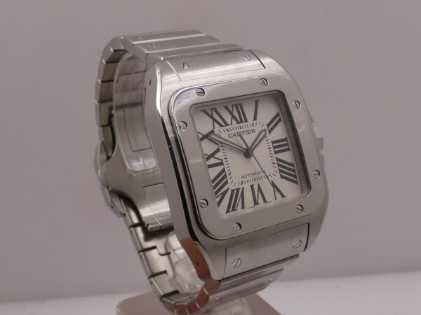 Cartier Santos 100XL BOX&PAPERS Anno 2010 Automatico 2656 Braccialato Acciaio W200737G