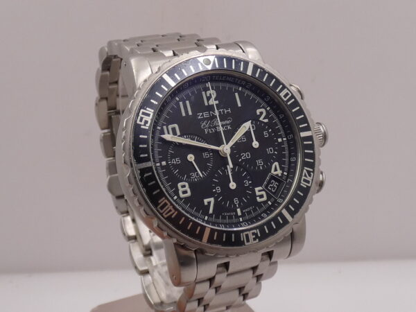 Cronografo Zenith El Primero Rainbow Fly-Back WITH PAPERS Anni 2003 Automatico Acciaio 02.0470.405