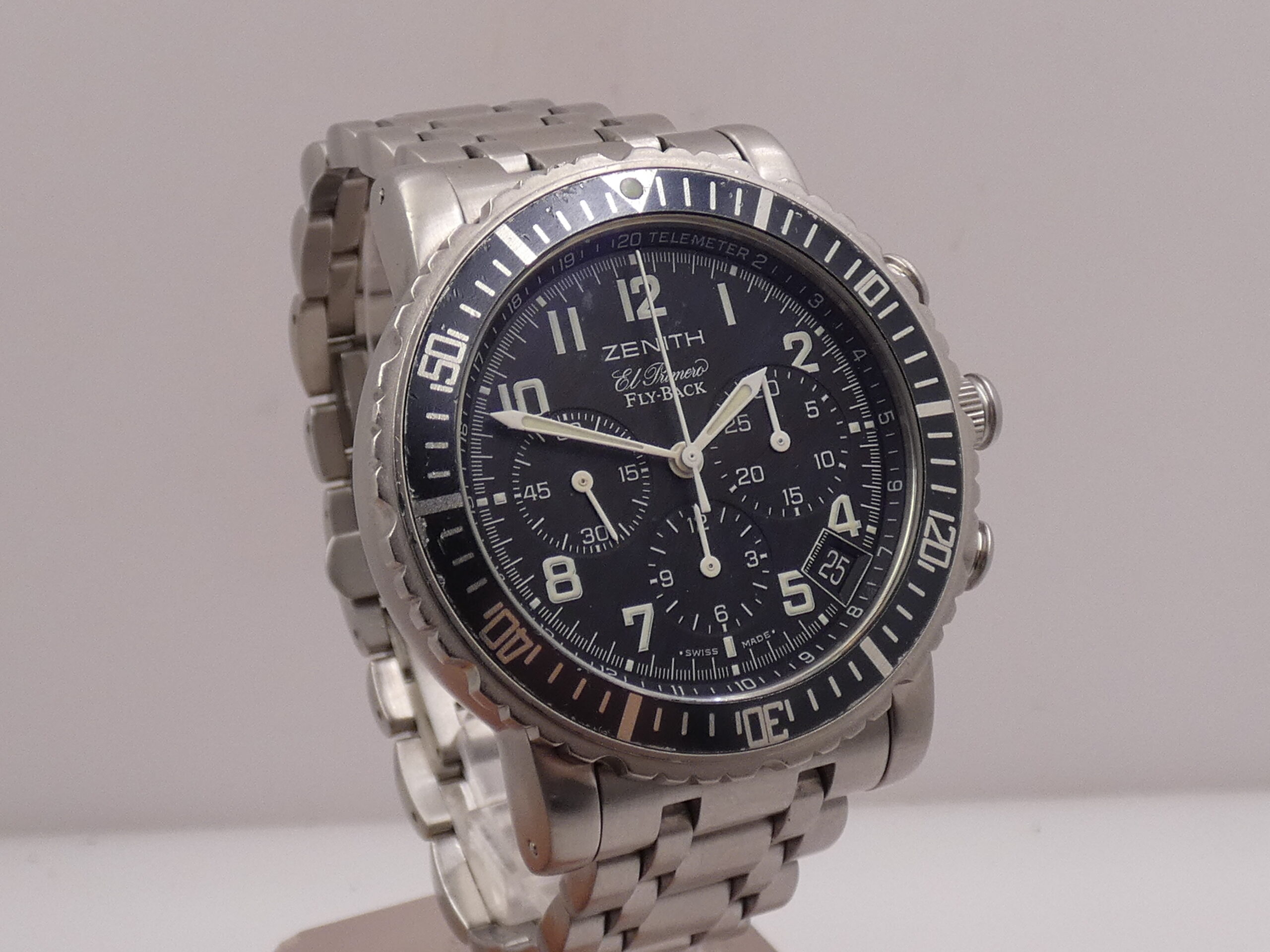 Cronografo Zenith El Primero Rainbow Fly-Back WITH PAPERS Anni 2003 Automatico Acciaio 02.0470.405 - immagine 10