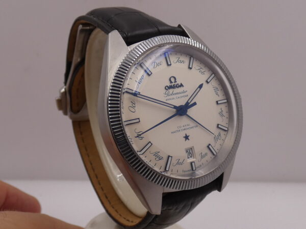 Omega Globemaster Constellation Annual Calendar Cronometro Co-Axial BOX&PAPERS Anno 2011 "Pie Pan" Dial Automatico Acciaio 130.33.41.22.02.001