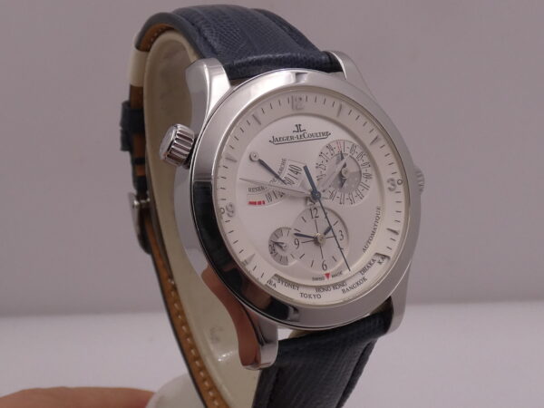 Jaeger-LeCoultre Master Geographic GMT World Timer Power Reserve Q1508420 Rotore in Oro 22kt BOX&PAPERS Anno 2009 Automatico Acciaio 147.8.57.S