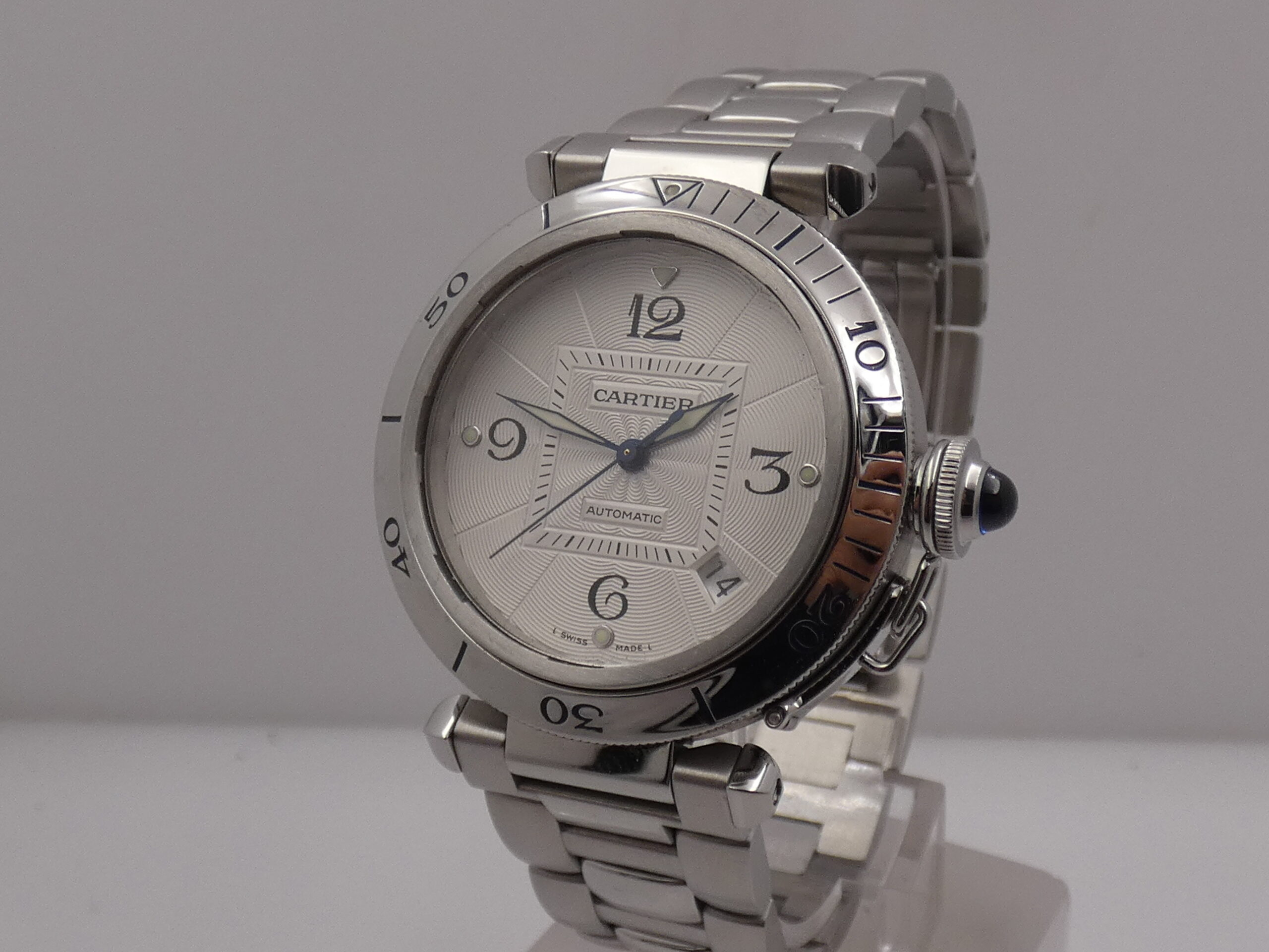 Cartier Pasha de Cartier 2379 38mm Automatic Date Anni 2000's Acciaio Braccialato W31040H3 - immagine 10
