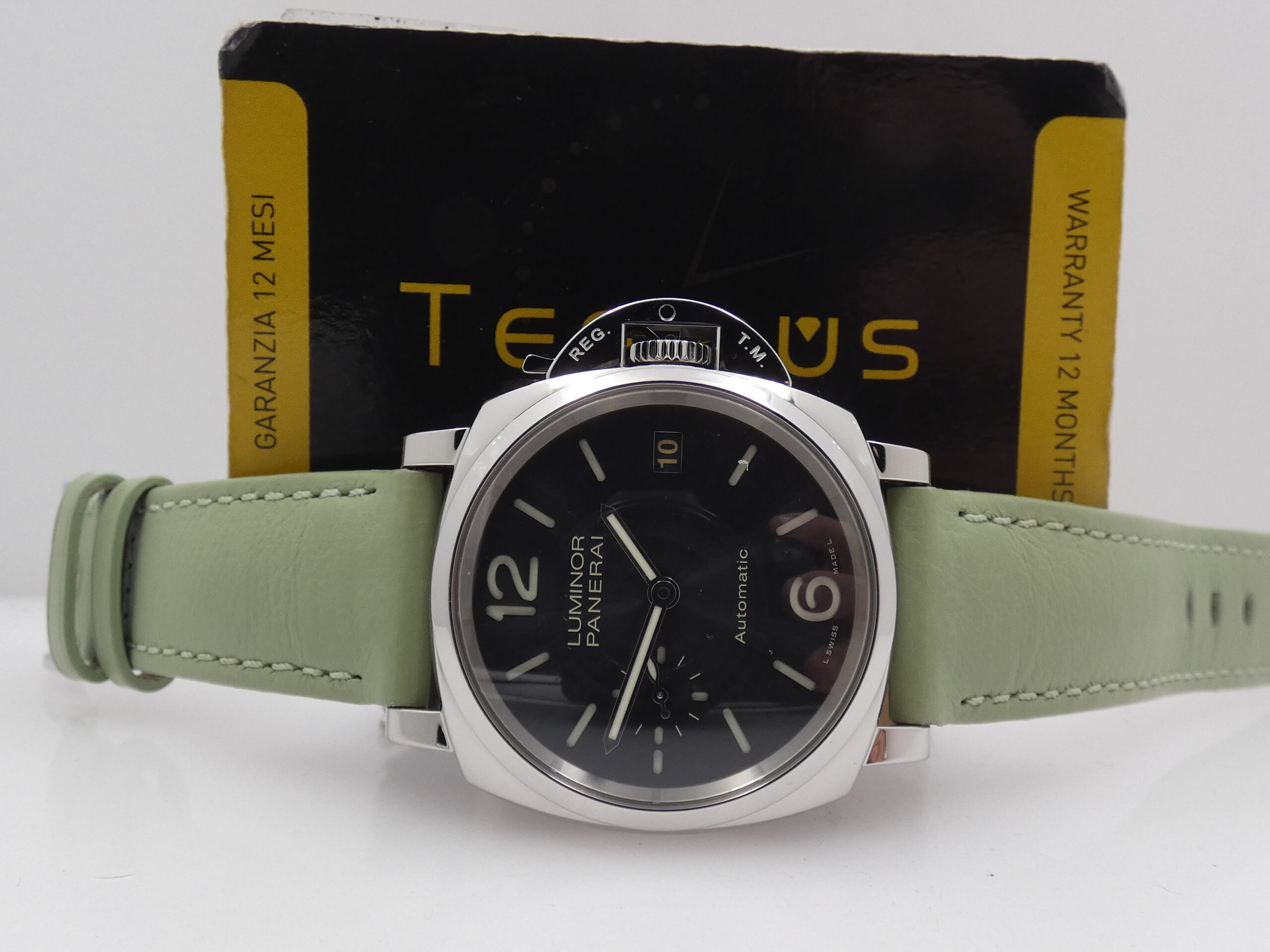 Panerai Luminor Due 38mm PAM00755 TOP CONDITION BOX&PAPERS Automatico Anno 2019 Limited Edition 2000pcs OP7148 Grey SANDWICH DIAL Acciaio - immagine 2