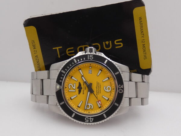 Breitling Superocean 44 Chronometer YELLOW A17367 WITH PAPERS & COSC Automatico Acciaio BRACCIALATO