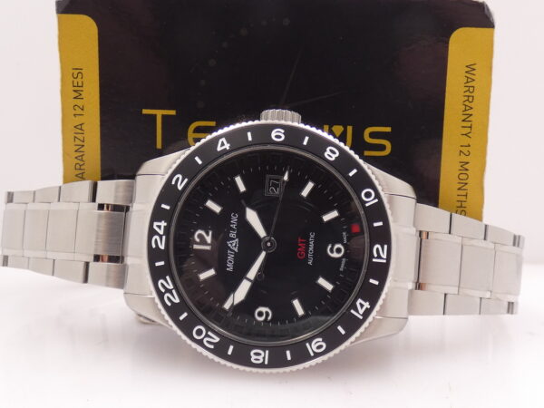 Montblanc 1858 GMT 129615 Black NEW BOX PAPERS & STICKERS Marzo 2026 Automatico Acciaio & Titanio